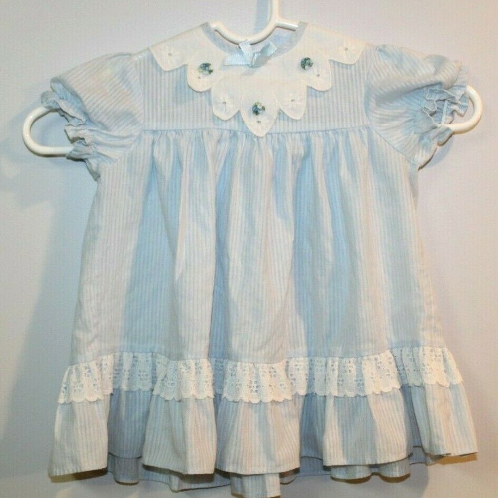 Vintage Roanna Toddler Girl Formal Lace Dress Lace
